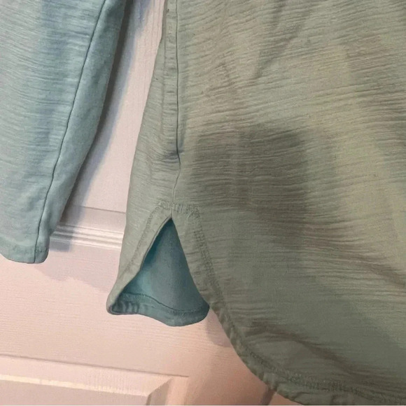 T by Talbots Full Zip Sweatshirt Jacket Teal Green UPF 50 Womens Size Medium GUC - Picture 4 of 6